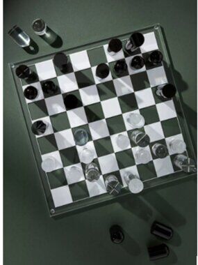 Sunnylife Lucite Chess & Checkers Set in Neutral Pattern – NWT in the box